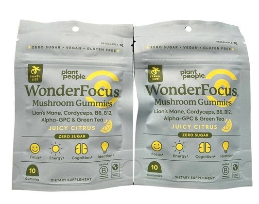 2x Plant People, Wonder Focus Mushroom Organic Mini With Lions Mane, 10 Count