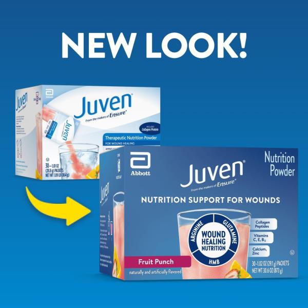 Juven Therapeutic Nutrition Drink Powder w/ Collagen Fruit Punch, 30 Packets
