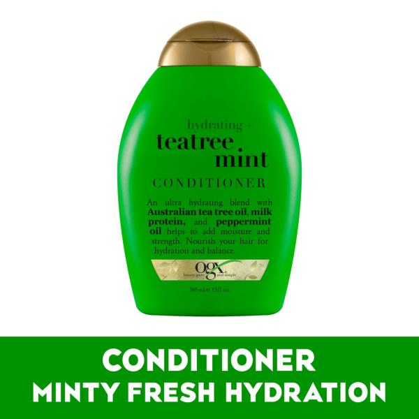(2) OGX Hydrating Tea Tree Mint Conditioner, Tea Tree & Peppermint Oil 13 fl oz