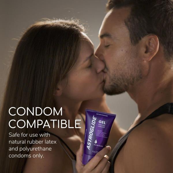 (3) Astroglide Water Based Lube (4oz), Ultra Gentle Gel Personal Lubricant for Vaginal and Anal Sex, Stays Put with No Drip, Sex Lube, Long-Lasting for Men, Women and Couples, Safe for Toys