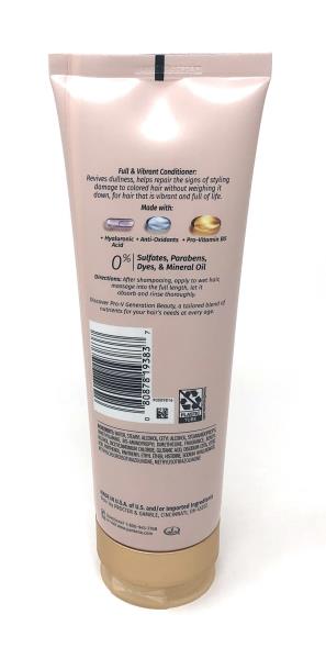 5 Pantene Generation Beauty Full & Vibrant Cond Thin,Fine,Color Treated Hair 8oz