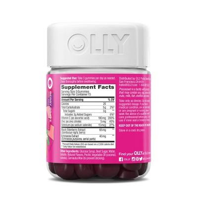 (3 Bottles) Olly Active Immunity + Elderberry - Berry Brave Vitamin | 45 Gummies