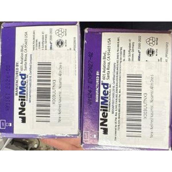 (2 Pack) NeilMed NasaMist, Saline Spray Nasal Wash, All-in-One, Sterlie