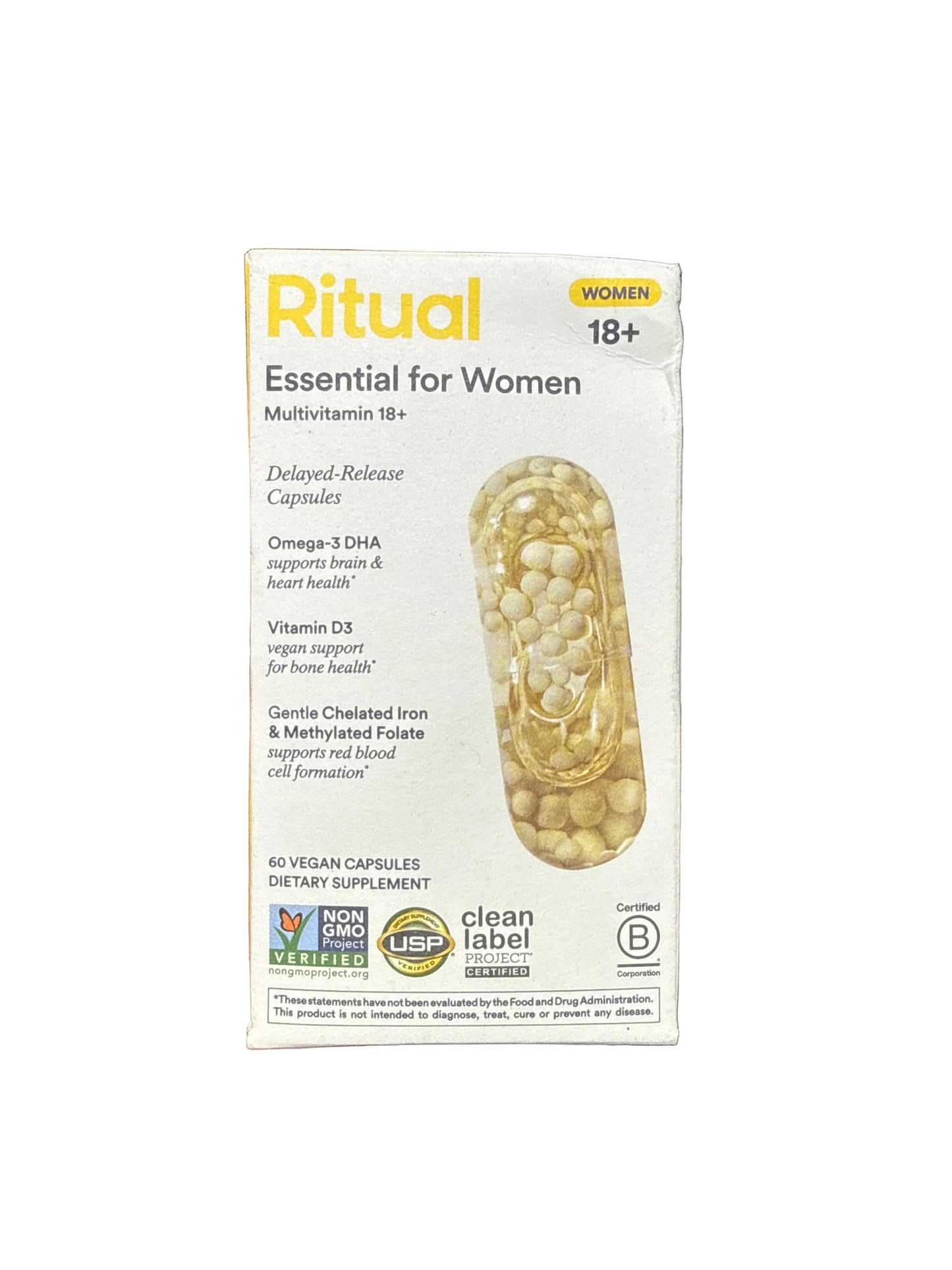 7/26 Ritual Multivitamin for Women 18+ with Omega-3 DHA 60 Vegan Caps