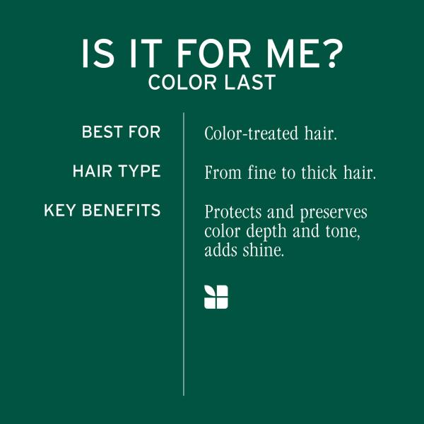 Biolage Color Last Conditioner | Color Safe Conditioner | Helps Maintain Depth & Shine | For Color-Treated Hair | Paraben & Silicone-Free | Vegan?| Cruelty Free | 33.8 Fl. Oz
