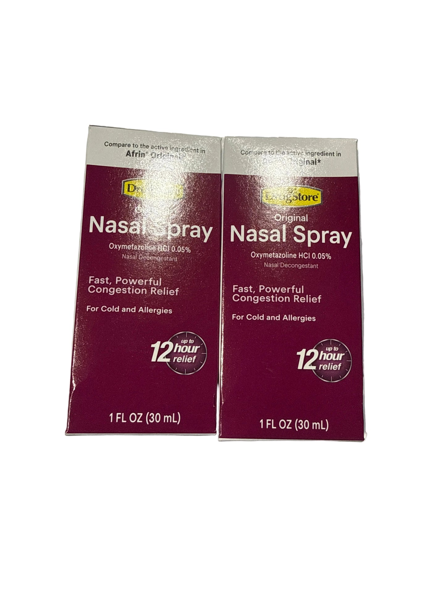 3/28 Lil Drugstore same active ingredient as Afrin Nasal Spray Fast Congestion Relief 1.oz Pack 2
