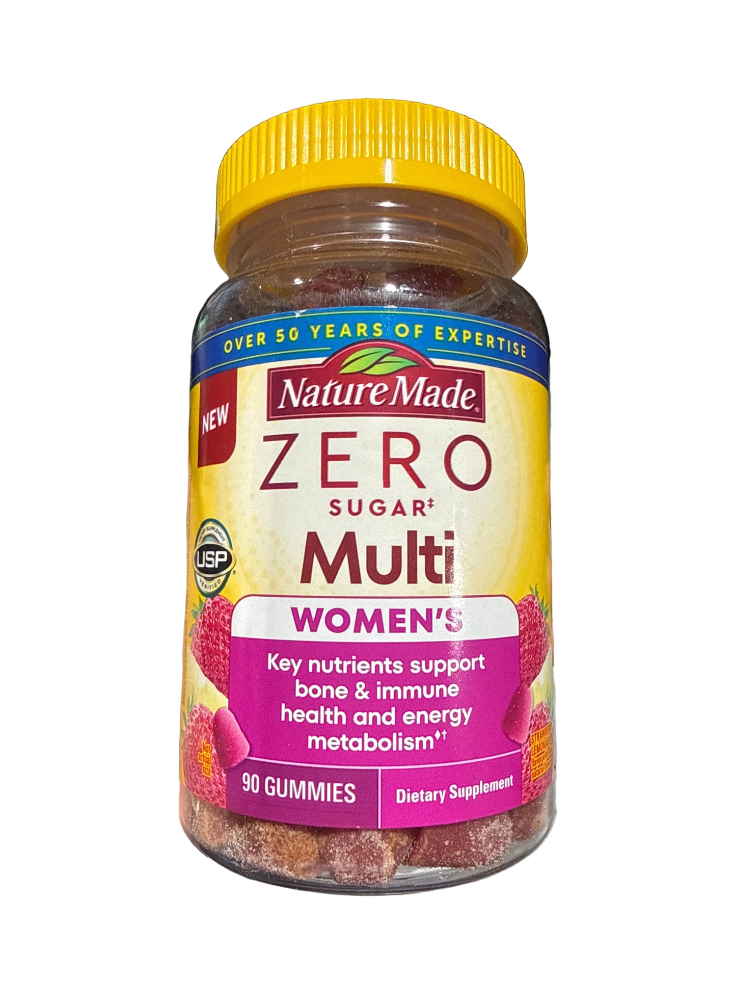 9/27 Nature Made Women's Multi Zero Sugar ~90 Gummies~ Strawberry Lemonade