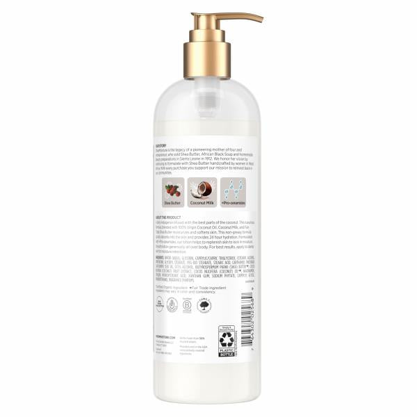 SheaMoisture Daily Hydration Body Lotion with 100% Virgin Coconut Oil, Shea Butter, Coconut Milk and Pro-Ceramides, Quickly Nourish & Soften Skin, 24H Moisturizing 16 oz