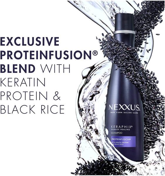 (2) Nexxus Keraphix Shampoo for Damaged Hair Keraphix with ProteinFusion 13.5 oz