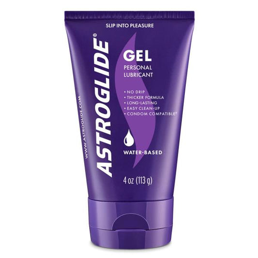 (3) Astroglide Water Based Lube (4oz), Ultra Gentle Gel Personal Lubricant for Vaginal and Anal Sex, Stays Put with No Drip, Sex Lube, Long-Lasting for Men, Women and Couples, Safe for Toys