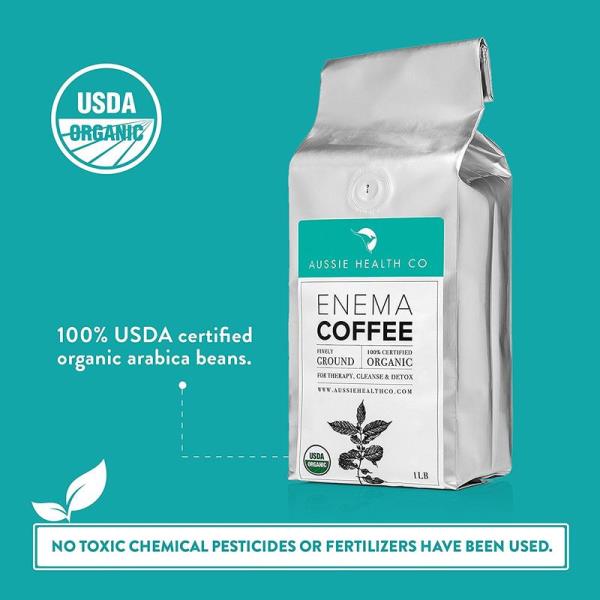 AUSSIE HEALTH CO 419° Roasted Organic Enema Coffee - Cleanse and Detoxify with 100% USDA Certified Organic  Pre-Ground Arabica Beans  Made in Seattle