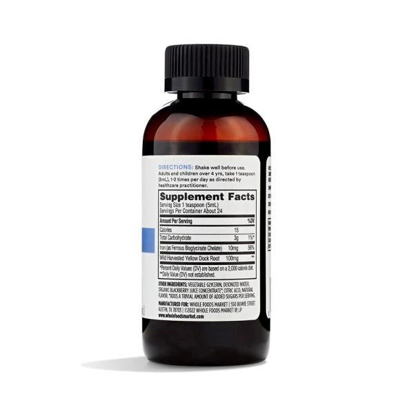 365 by Whole Foods Market, Liquid Iron - Blackberry Vanilla Flavor, 4 OZ