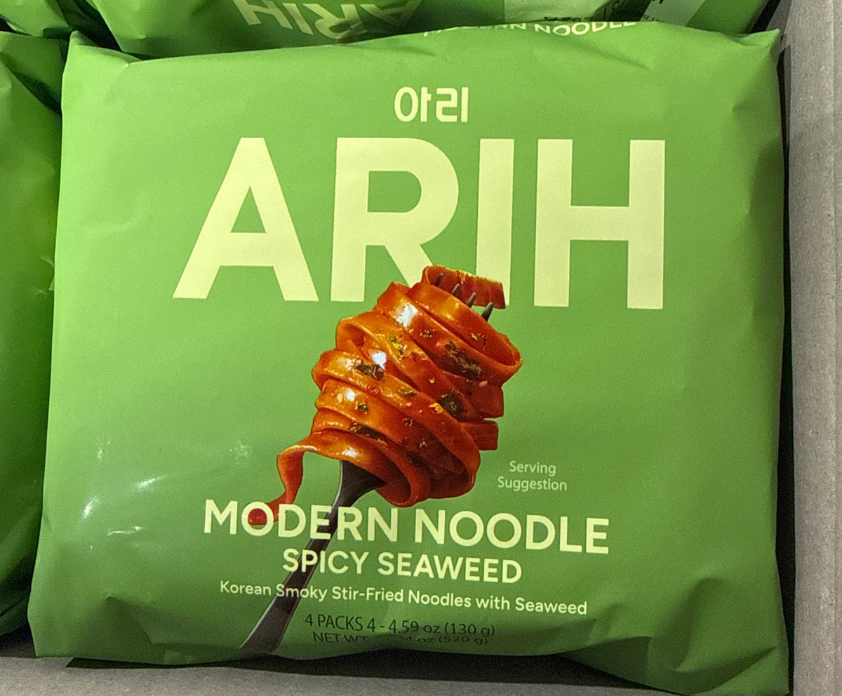 4x ARIH Modern  Western-Korean Fusion Soup-Less Noodles Spicy Seaweed 4 Packs