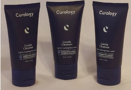 Lot of 3 Curology Gentle Cleanser, Lightly Foaming Face Wash - 1.4 fl oz ea NEW