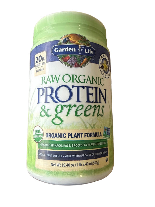 1/27 Garden of Life Raw Organic Protein & Greens Vanilla - Vegan Protein Powder 1 lb