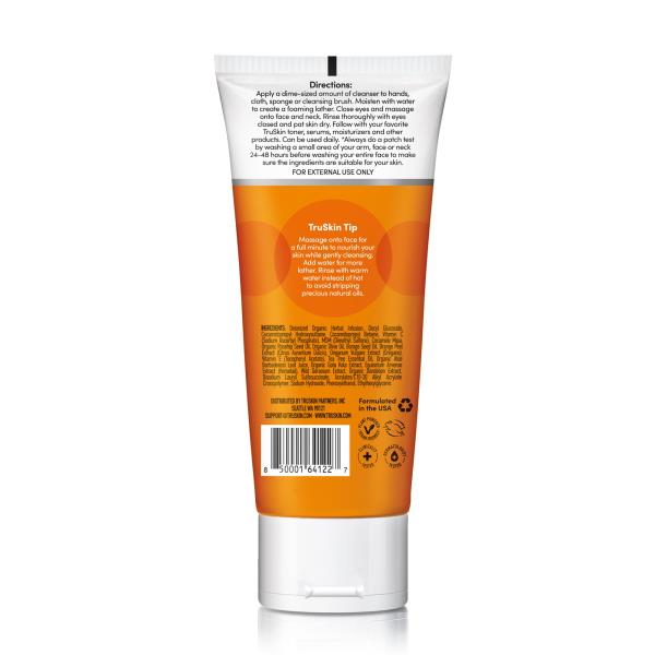 (2) TruSkin Vitamin C Cleanser for Face - Brightening Face Wash with Vitamins C & E, Rosehip Oil, Aloe Vera and MSM - Deep Clean and Refresh for Radiant, Healthy-Looking Skin, 5 fl oz