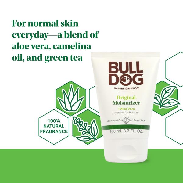 Bulldog Skincare for Men Original Face Moisturizer 3.3 Oz each (2pk bundle)