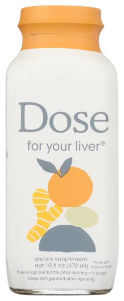DOSE Liver Support Supplement Shot | 3 Bottles (16 Ounce)