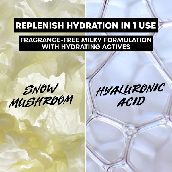 THAYERS Milky Hydrating Face Cleanser with Snow Mushroom, Hyaluronic Acid, Dermatologist Recommended Gentle Facial Wash, Hydrating Skincare for Dry, Sensitive Skin, Paraben Free, 8 FL Oz, Clear