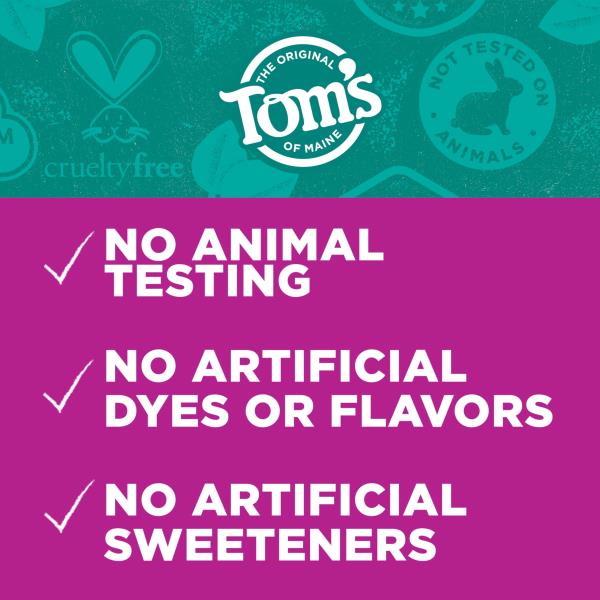 (6 tubes) Tom’s of Maine Antiplaque and Whitening Toothpaste, Fluoride Free, Fennel, Single, 4.5 Oz