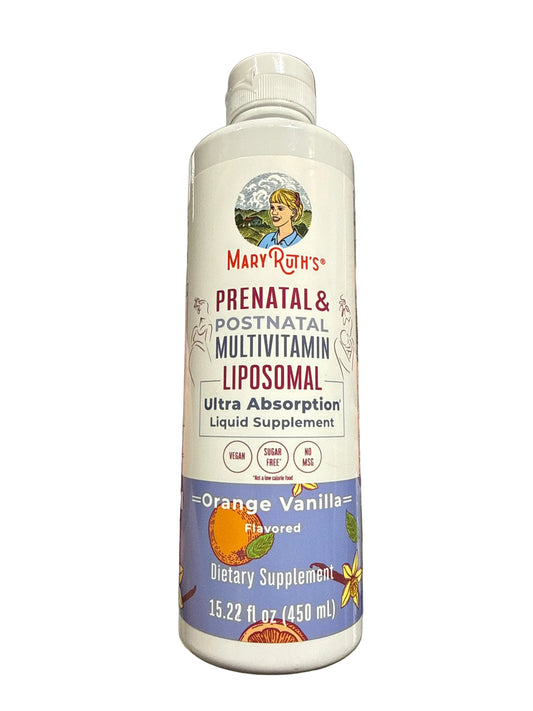 READ 5/26 Prenatal Postnatal Multivitamin Liposomal Orange Vanilla 15.22 Fl Oz 30 Servings