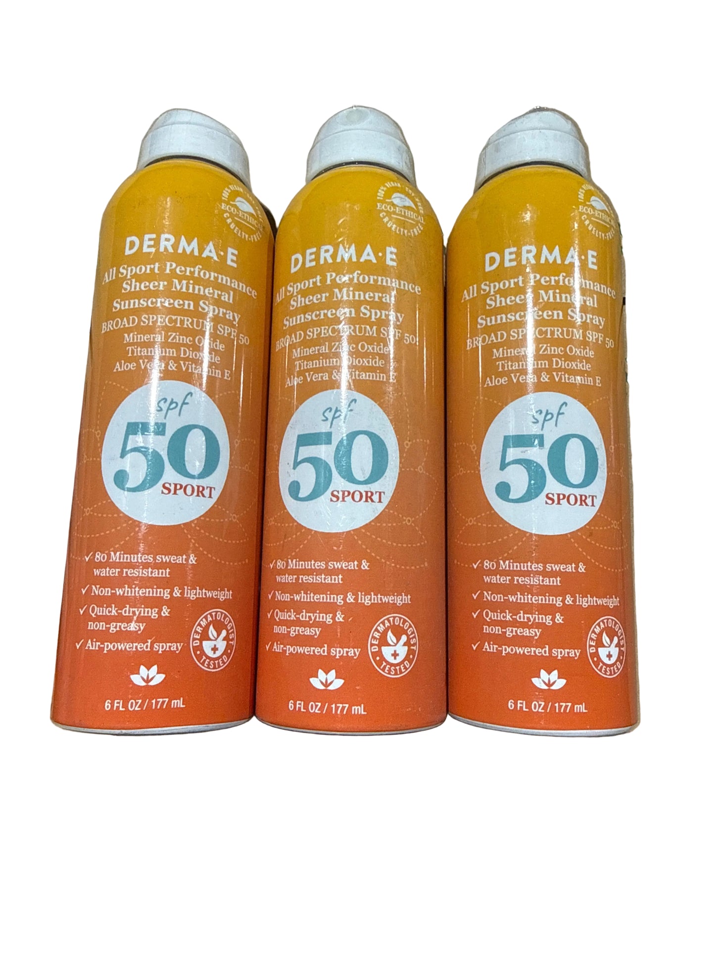 3x 5/26 Sun Care Sheer Mineral Sunscreen Spray SPF 50 sport 6 Oz