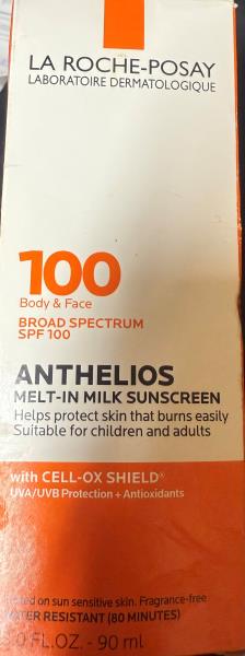 La Roche Posay Anthelios Melt-in Milk Sunscreen for Face & Body SPF 100