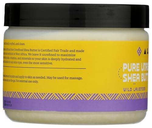 ALAFFIA Lavender Authentic African Unrefined Shea Butter, 11 OZ