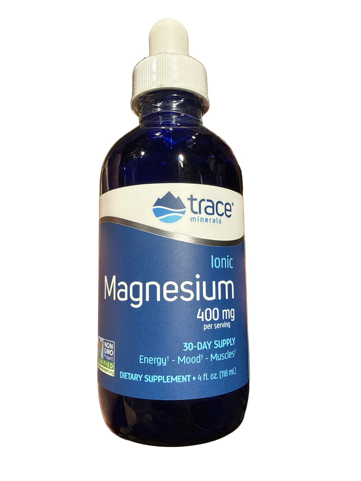 Liquid Ionic Magnesium 400mg Mineral Supplement 4 Fl Oz Trace Minerals