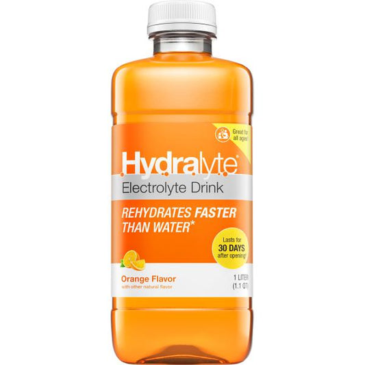 Lot of 2 Hydralyte Oral Electrolyte Solution, Orange - 1 Lt