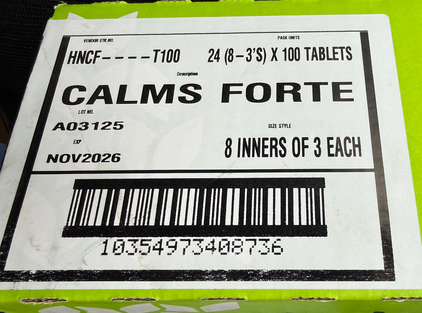 3 PACK Hyland's Calms Forte Sleep & Stress Support 100 Tablets each Exp 11/2026
