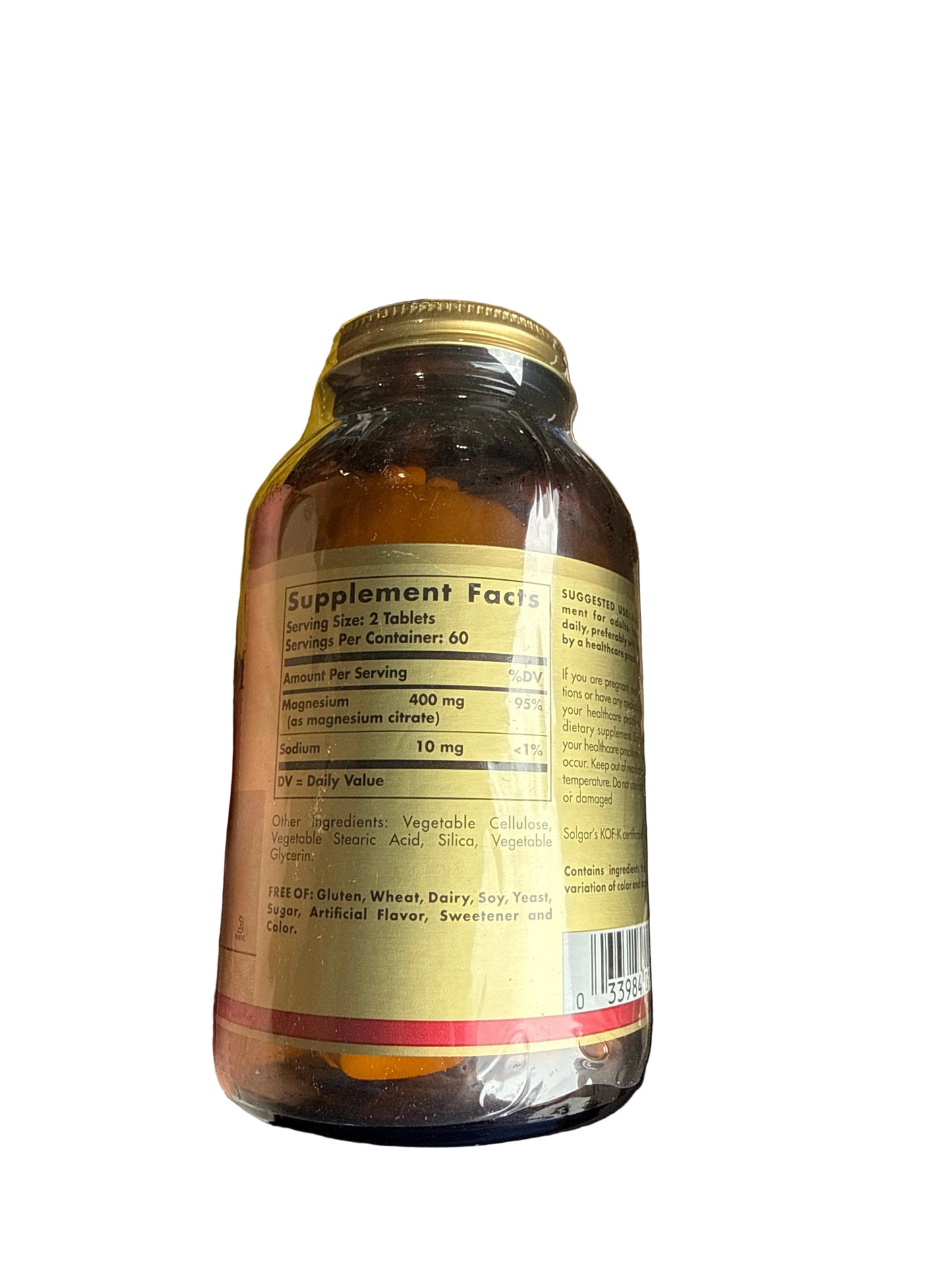 Read 6/26 Solgar Magnesium Citrate 120 Tablets Dietary Supplement Exp Date SEALED