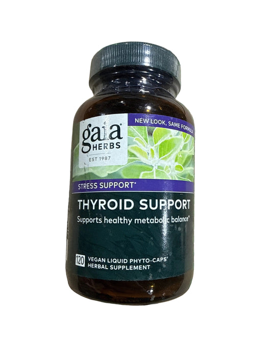 9/26 Gaia Herbs Thyroid Support 120 Caps for Healthy Metabolism and Hormone Balance