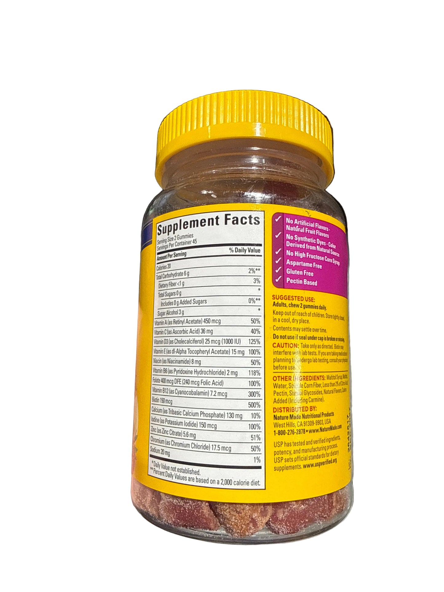 9/27 Nature Made Women's Multi Zero Sugar ~90 Gummies~ Strawberry Lemonade