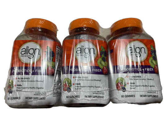 12/26 Align Probiotic Probiotics + Fiber Probiotics Relieve Bloat 3 Bottles