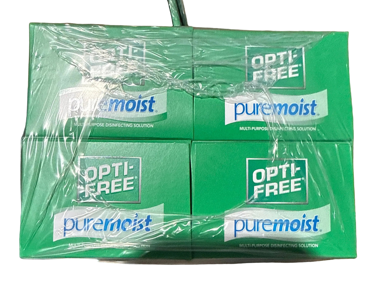 4X 9/26 Alcon Opti Free Pure Moist Disinfecting Cleaning Solution Lens Case, 2 Oz Ea.