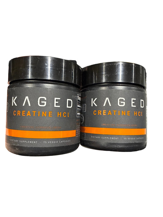 (2 Pack) Kaged Creatine Hcl 750Mg Premium Soluble Nutritional Supplement 75 Capsules