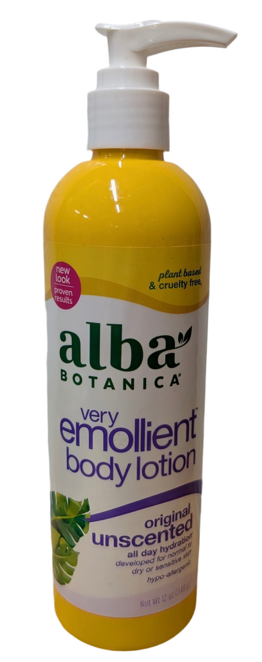 Alba Botanica Very Emollient Body Lotion, Unscented, 32 oz.