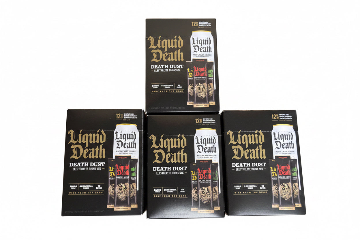 48 Pkts Liquid Death Dust Powder Electrolyte Drink Mix Lime Mango Melon 4 Boxes