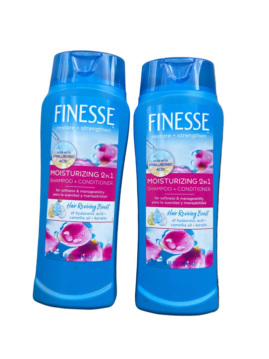 2-Finesse Restore + Strengthen MOISTURIZING 2in1 Shampoo & Conditioner 13 FL oz.