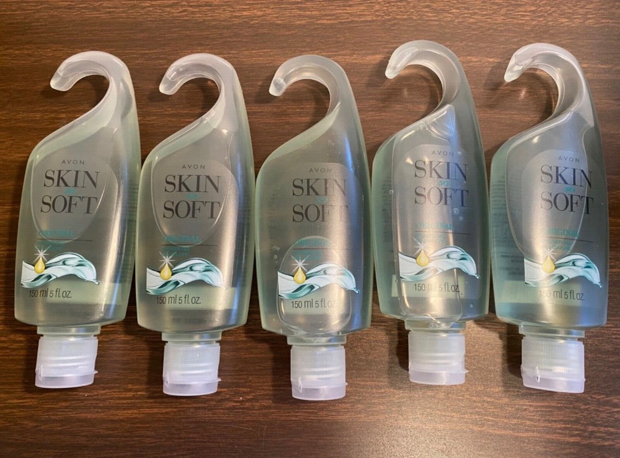 Avon Skin So Soft Original Moisture Shower Gel Great Cleanser- LOT OF 5- NEW