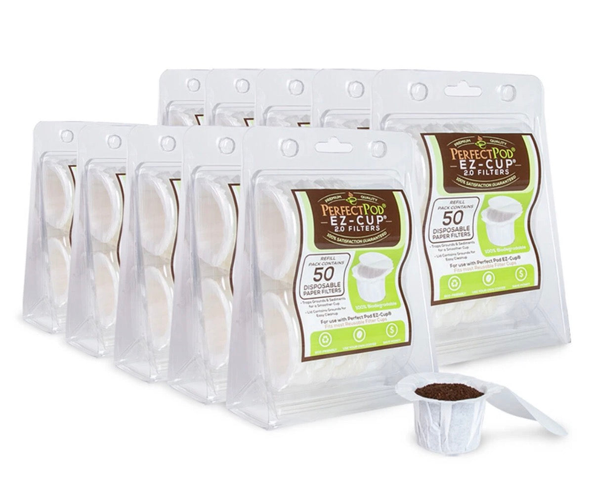 500-Ct EZ-Cup 2.0 Disposable Coffee Filter for Keurig Single Cup K-Cup Pods