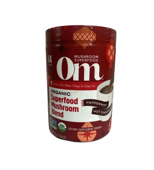 OM Mushroom Superfood Peppermint Hot Chocolate 4.44oz Organic 8/26 HTF😋☕️