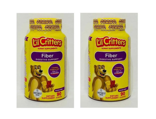 5/27 Lot (2) x Lil' Critters Fiber Vitamins Dietary Supplement 90 Gummies