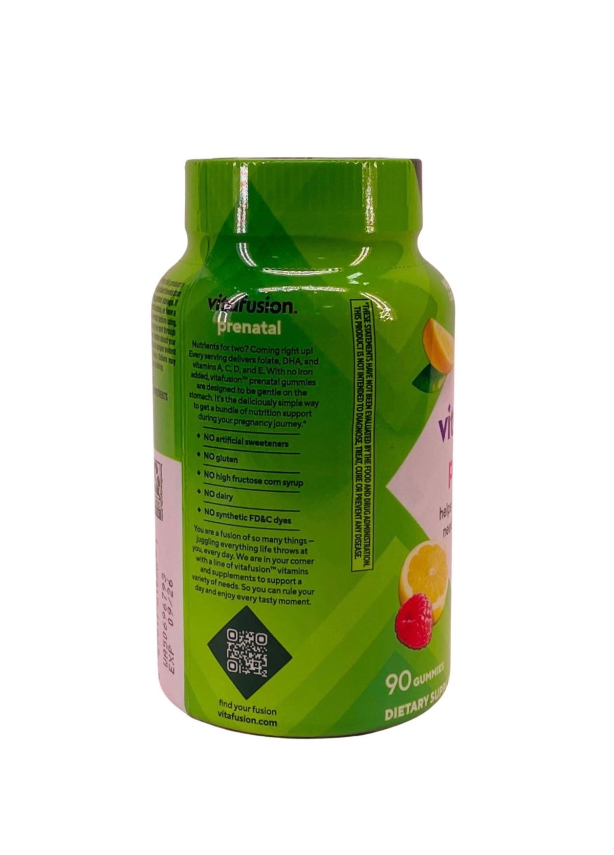 3x 3/27 Vitafusion Prenatal Gummies Raspberry Lemonade 90 Ct 3 Pack New
