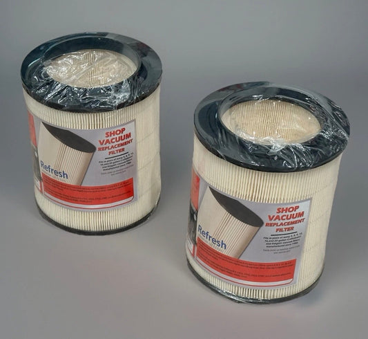 Refresh Shop Vac Vacuum Replacement Filter 5, 8, 9, 12, 16 & 20 Gal *Set of 2*