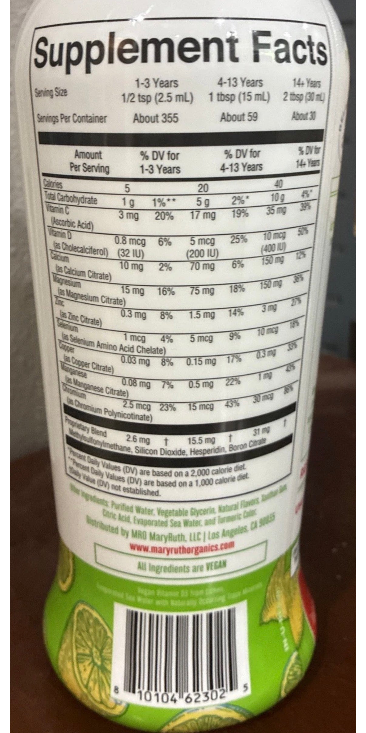 8/26 MaryRuth's Extra Strength Nighttime Multimineral 30oz Lemonade