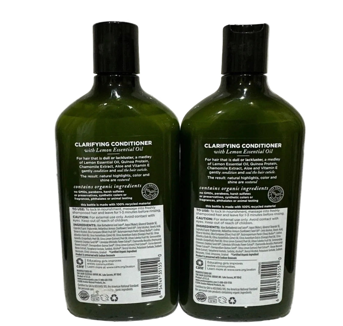 2x Lemon Conditioner for Buildup Removal and Shine Restoration, 11 Ounces
