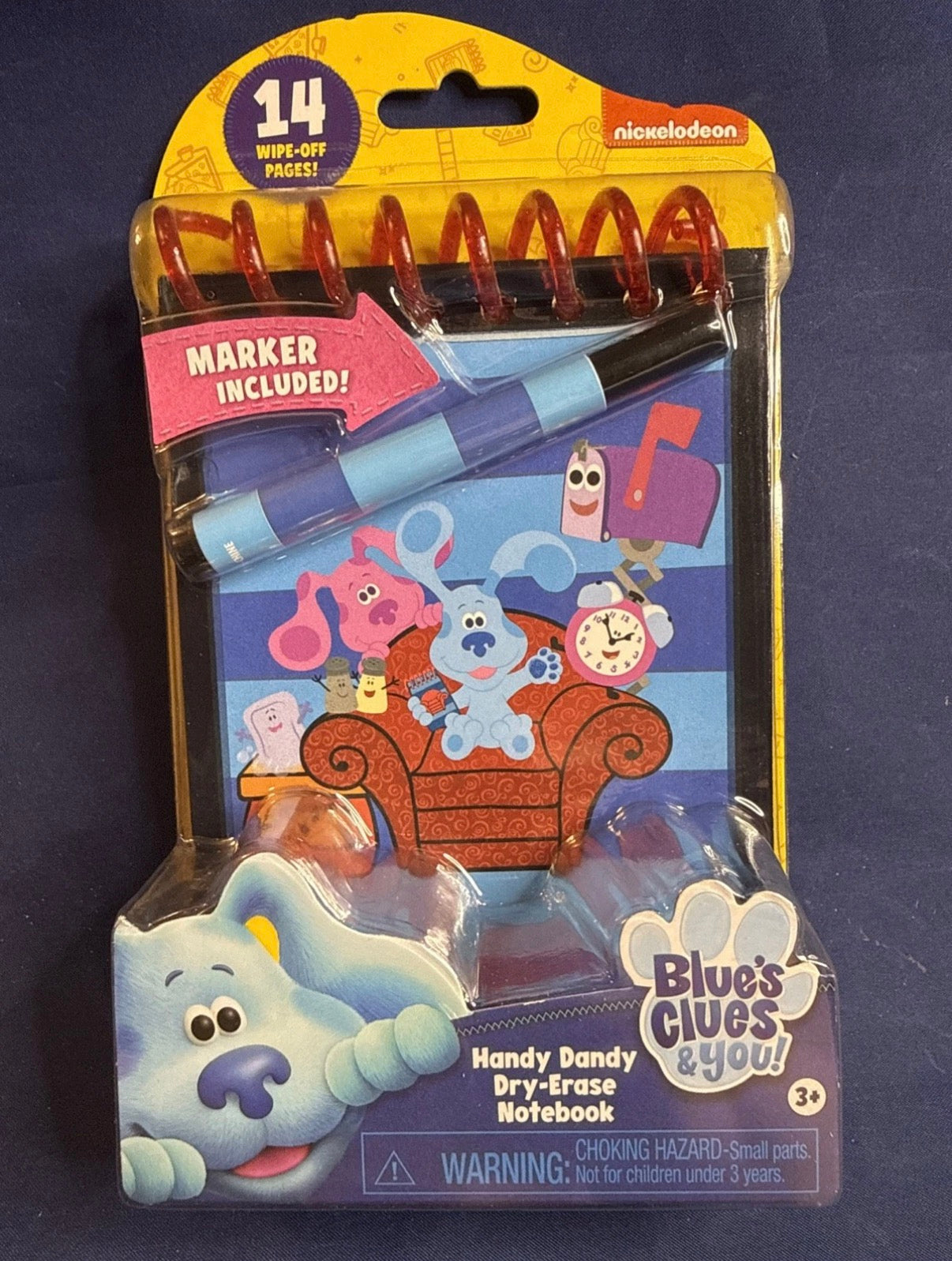 6x Blues Clues Handy Dandy Dry-Erase Notebook ~ 14 Wipe-Off Pages w/ Marker