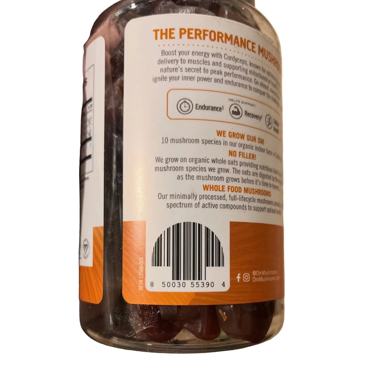 2x 8/26 Organic Cordyceps Mushroom Gummies 60 Count 500mg Natural Energy Cherry Flavor